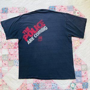 SUPER RARE authentic vtg 70s The Police and A&M Records Promo Tee - M/L